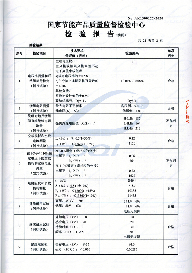 高低压试验报告-S11-1250平乐平乐平乐油浸式变压器-2.jpg